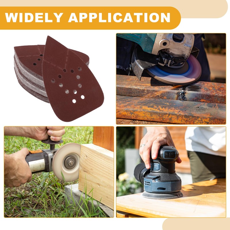 Partuto 50 Pcs 5.31"x3.86" 150 Grit Universal Sanding Discs -