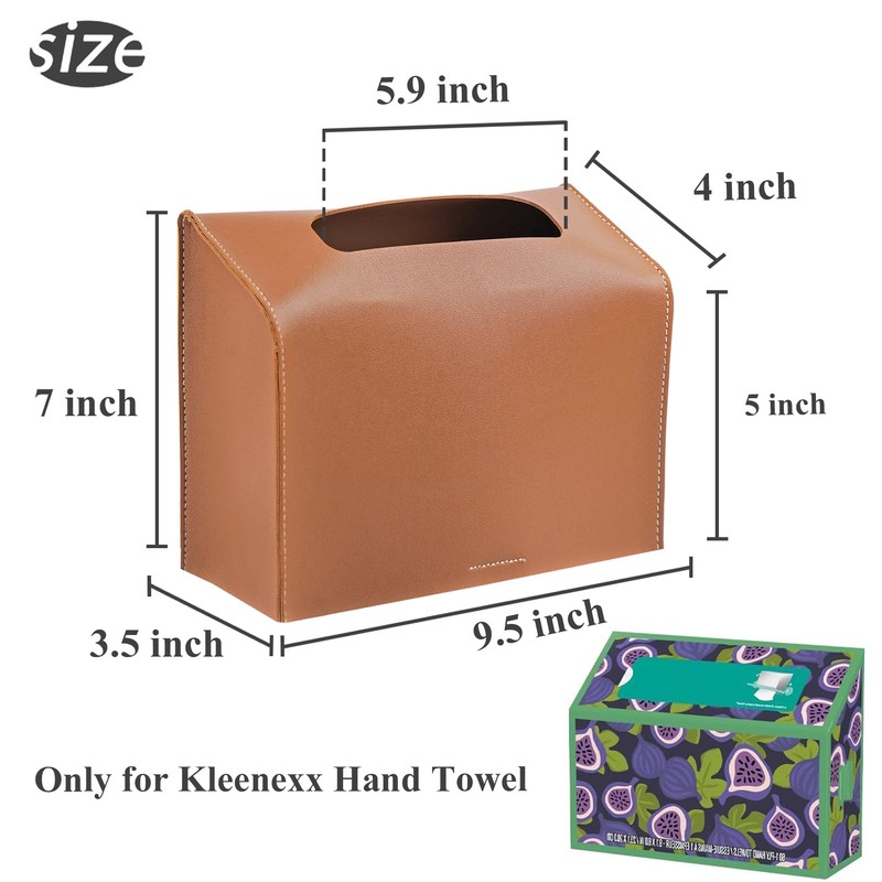 Haecsfl Leather Cover for Disposable Paper Hand Towel Box, Compatible