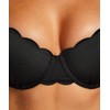 Hunkemöller Scallop Padded Underwire Bikini Top, nero