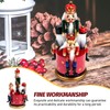 Cabilock Nutcracker Music Box 3 Wooden Nutcracker Soldier Toy Christmas