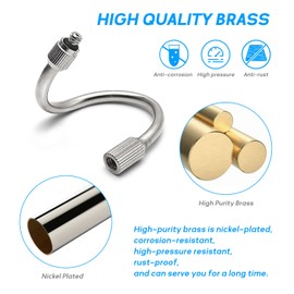 10 Pack 5.6 Inch Flexible Nozzle Extensions, Brass Mist Rod for Outdoor Misting System, Bendable Copper Extended Pole 10/24 UNC for Garden, Humidification, Outdoor Cooling, Dust Control, Landscaping