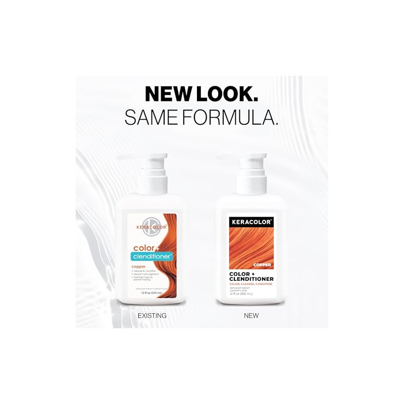 KERACOLOR - Cleanditioner Color Plus, cobre, 12 onzas