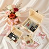 3 Pcs Unfinished Wooden Storage Box for DIY (Small+Medium+Large)