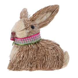 BIUDECO Easter Bunny Decor Straw Rabbit Ornament Handmade Bunny Straw Woven Rabbit Home Decor