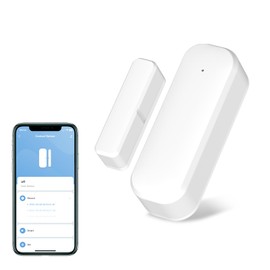 Smart WiFi Door Sensor for Home, No Hub Required, Wireless Window Sensor with App Alert, 2.4G WiFi Door Sensor for Home/Office Works with Tuya Smart Devices, Compatible with Alexa, Google Home (2)