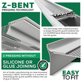 Waterlock DIY 6”Leaf Protection|Sample|Stainless Steel mesh|White Aluminum Gutter Covers|Contractor Grade|Gutter Guard from Manufacturer|Made in The USA