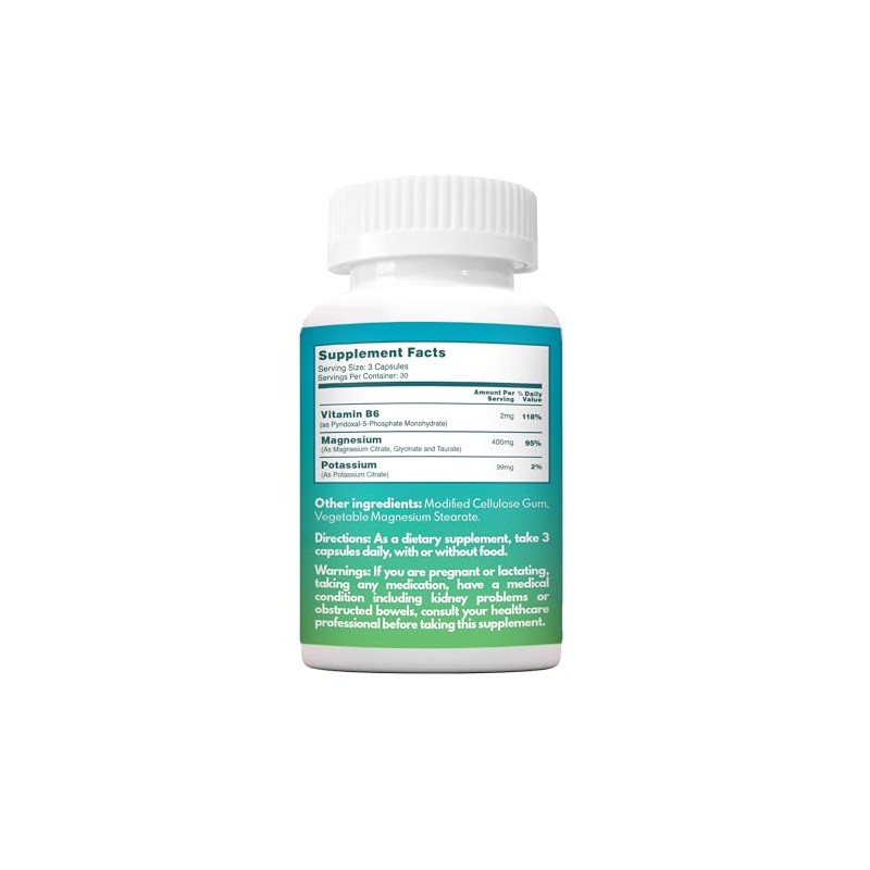 Val Complejo Triple Magnesio 400mg Glicinato Taurato Citrato Relajación Muscular