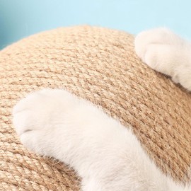 ibasenice Cat Scratch Toy, Sisal Scratcher Ball, Fun for Cats, Protects Furniture