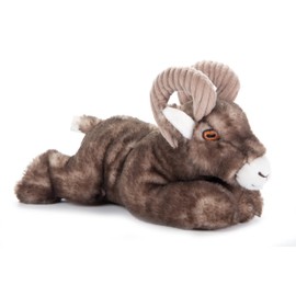 The Petting Zoo Bighorn Sheep Stuffed Animal Plushie, Gifts for Kids, Earth Keeperz Wildlife Animals, Zoologee Brown Bighorn Sheep Plush Toy, 10 inches