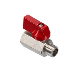 PATIKIL 1/4 NPT Ball Valve Ball Valve Brass Mini Ball Valve for NPT Female to Male Pipe Coupler Connector Red