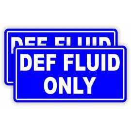 Unbranded/Generic pair - 2.5"x5" DEF FLUID ONLY Weatherproof Vinyl Stickers Decals Diesel