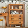 4 Pcs Black Bow Cabinet Knobs Vintage Bow Shape Cabinets