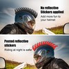 Giilayky Reflective Motorcycle Helmet Mohawk Spikes Rubber Camber Saw with