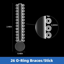 Annhua Dental Orthodontic Ligature Ties 1040 Pcs, Ortho Braces Color Bands Ligature Ties Elastomeric O-Rings - Clear
