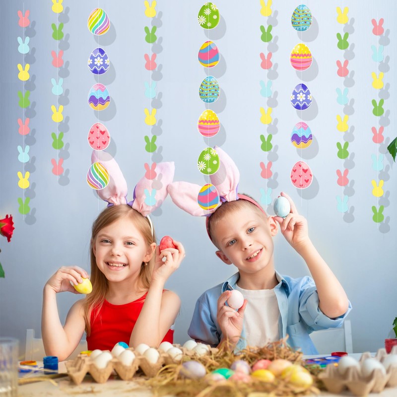 HOWAF 4 Easter Decorations Easter Garland, Easter Egg Garland Easter