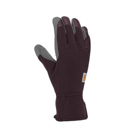 Carhartt Women's High Dexterity Padded Palm Touch Sensitive Long Cuff Glove, Blackberry Grey, Small