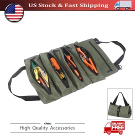 Unbranded 1Pc Mechanic Roll Up Heavy Duty Organizer Portable Storage Zipper Pouch Tool Bag