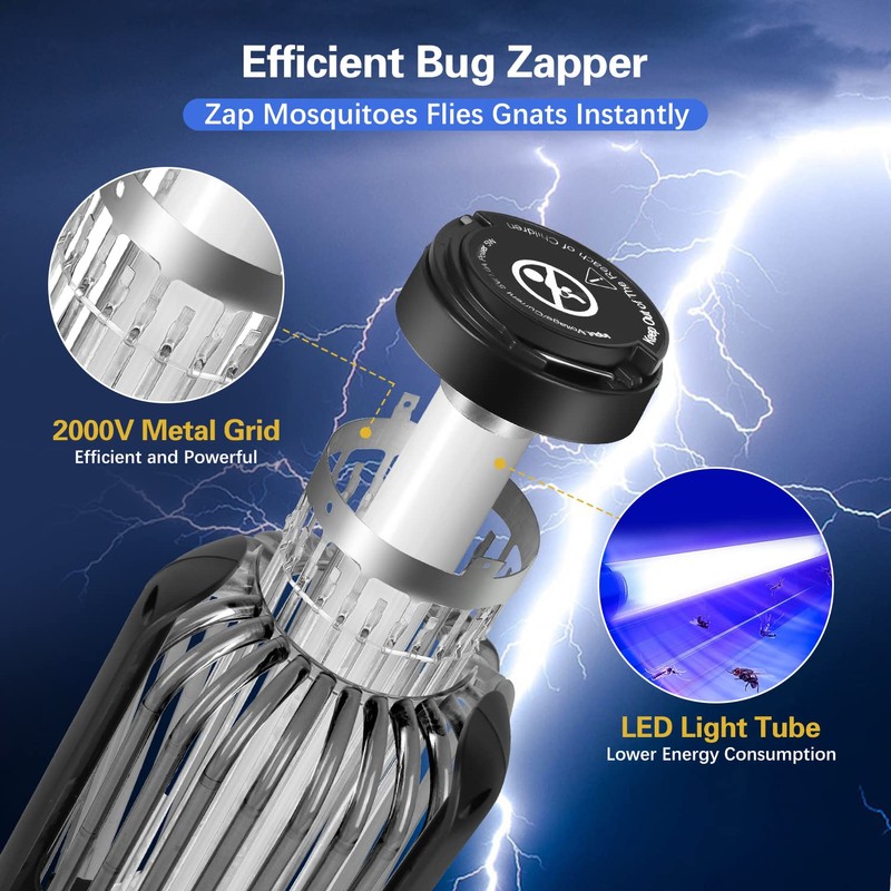 Bug Zapper 2000V High Powered UV Light Electric Mosquito Zapper