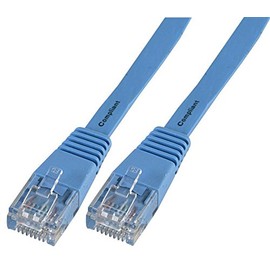 Lead, Flat CAT 5E, LSOH, Blue 0.2M, Ethernet Cables & Assemblies Qty X 1