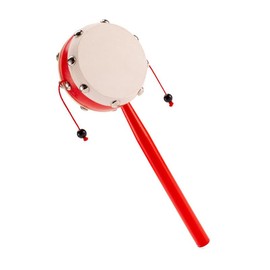 Hand Drum Wooden Rattle Traditional Sheepskin Rattle Kids Toy Shake Drum Boy Girl (styleA)