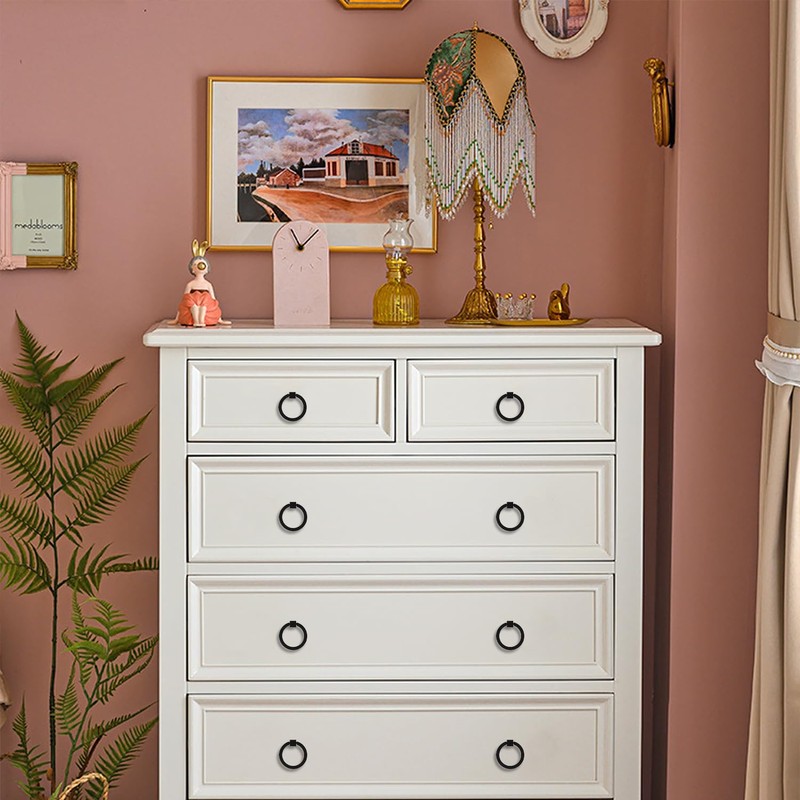 RZDEAL 8Pcs 2.0" x 1-7/8" Solid Brass Pulls for Dresser