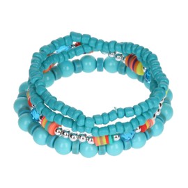 Stands Out, Supplying Outstanding Gifts Aloha Girls Womens Turquoise Stacker Bracelet Beads Festival Multi Layer Stack Jewellery