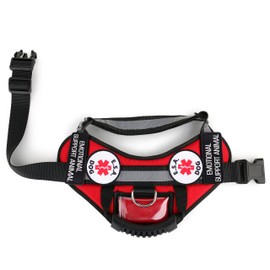 All Access Canine™ Emotional Support Animal (ESA) Service Dog Vest Custom Reflective Harness (Large, Red)