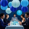 KUNYYI Blue Paper Lanterns 12Pcs Hanging Lanterns for Birthday Party,