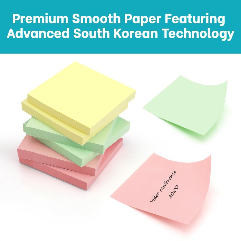 Sticky Notes 3x3 Inch, 6 Pads (100 Sheets Each) –