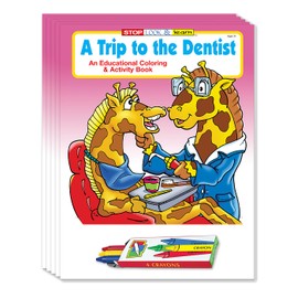 ZOCO - A Trip to the Dentist - Educational Coloring Books (50 Bulk Pack, Without Crayons) - Dentist Toys for Kids - Dental Office Supplies