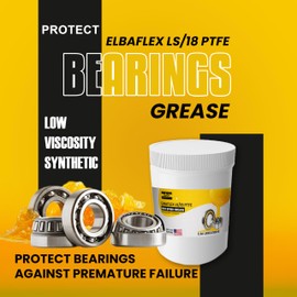 ELBAFLEX LS/18 PTFE Low Viscosity Synthetic Hydrocarbon Oil, HIGH Speed Spindle Grease for HIGH Speed Machines. Cross Reference to Kluber ISOFLEX NCA 15 | Kluber Isflex NBU 15. Made in USA.75 GR JAR