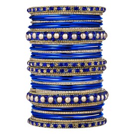 Aheli Ethnic Colorful Bangles Chudha Set Stone Studded Bangle Set Indian Wedding Wear Fashion Jewelry Gift for Women