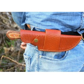 SHARD HANDMADE PURE LEATHER HAND CRAFTED BELT SHEATH HOLSTER FOR FIXED BLADE KNIFE