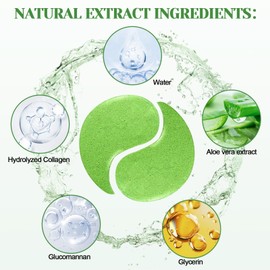 30 Pairs of Eye Pads, Aloe Vera Eye Pads, Collagen Eye Pads, Reusable, Dark Circles Removal, Eye Pads, Hyaluronic Acid Eye Mask for Moisturising, Puffiness, Gift