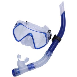 Adult Diving Goggles Snorkeling Swimming Scuba Underwater Swimming Glasses Snorkel (Blue)