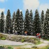 Evemodel Model Cedar Trees with Snow (4.96Inch(126mm)-10PCS) Snow Covered Pine