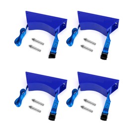 Qwork Cylinder Wall Mount Bracket, 4 Pack 4''-12'' Cylinder Bracket Tank Bracket with Screw for 1 Cylinder (Small),Blue,WD10345