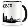 Samunshi® San Francisco Skyline Coffee Cup / Tea Cup Height