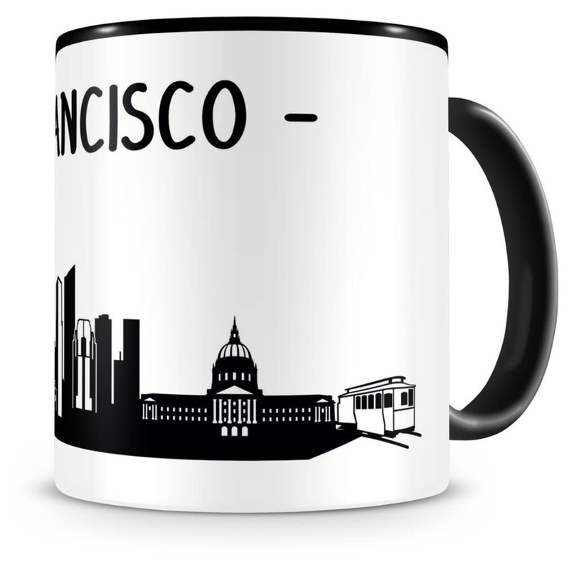 Samunshi® San Francisco Skyline Coffee Cup / Tea Cup Height