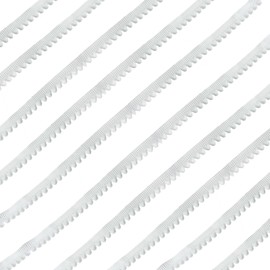 20 Yards Mini Pom Pom Trim Ball Fringe Ribbon, Ribbon Accessory DIY Crafts for Home Curtain Clothes Pillow Decoration (White, 14mm)