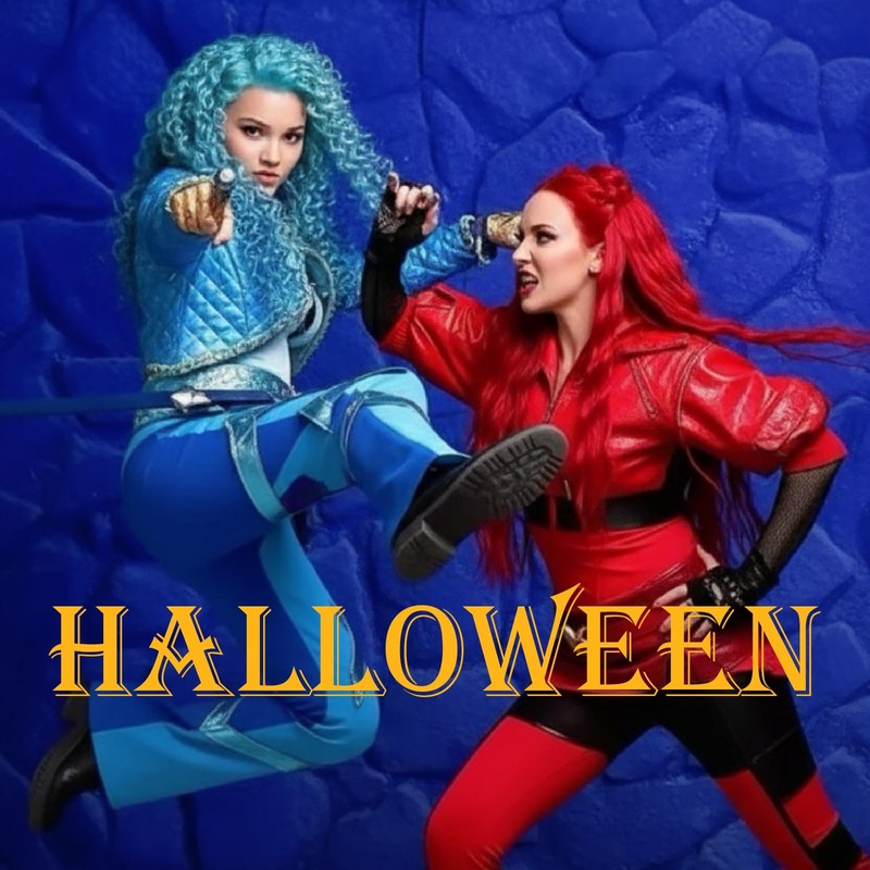 TESS Red Wig with Bun Long Wavy Hair Wigs Halloween