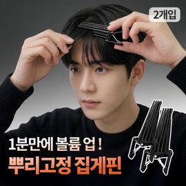 Haru Collection Super Strong Volume Fixing Root Volume Pick Pin, 2 Pieces, Black / 하루모음 초강력볼륨 고정 뿌리 볼륨픽 집게핀, 2개, 블랙