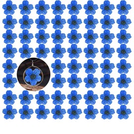 Dried Pressed Flower, 60PCS Blue Natural Real Pressed Dried Blossom Flowers, Dry Flowers for Resin Jewelry Soap Scrapbooking DIY Candle Decoration Nail Pendant Crafts Making