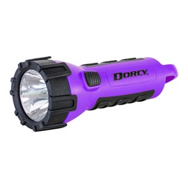 Dorcy 41-2510 Linterna LED flotante y resistente al agua con mosquetón, 55 lúmenes, acabado Negro y Púrpura 0.40|pounds