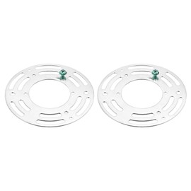 PATIKIL 4" Light Fixture Mounting Bracket, 2 Pack Light Crossbar Circle Ceiling Fan Mount Plate Universal with Ground Screw for Chandelier Lamp