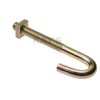 10, M6 x 100mm HOOK J BOLTS & SQUARE NUTS
