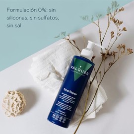 VALQUER Total Repair Zero Mascarilla Capilar Efecto Fro  Hidratante, Reparadora y Nutritiva para Cabello Daado y Seco  Antifrizz con Arndano y Aceite 