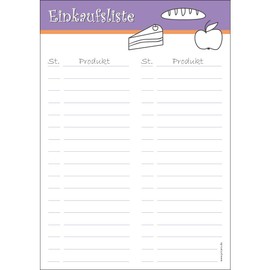 PRICARO Food Shopping List Purple A5 (Pack of 3)