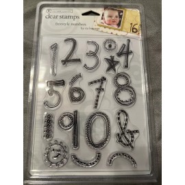 Autumn Leaves Clear Stamps Freestyle Numbers NEW