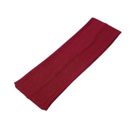WESTEND CHOICE 7cm Wide Headbands Plain Stretchy Hairband Unisex Kylie Headband Bandeau Gym Exercise Headbands for Women & Men Soft Yoga Head Band (Burgundy)